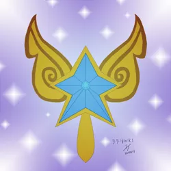 Size: 1107x1107 | Tagged: artist:gogglesparks, cutie mark, derpibooru import, element of harmony, item, jewelry, lunar element of harmony, mystery of the evershy, necklace, safe, starry background, stars, trixie