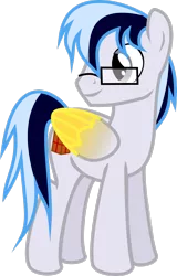 Size: 1957x3065 | Tagged: safe, artist:nero-narmeril, derpibooru import, oc, oc:stardust mach, pony, glasses, male, simple background, solo, stallion, transparent background, two toned wings, wings