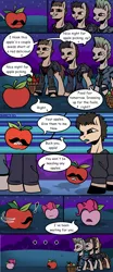 Size: 1450x3500 | Tagged: safe, artist:nancy-05, derpibooru import, idw, pinkie pie, ponified, pony, night of the living apples, spoiler:comic, spoiler:comic32, apple pinkie, bad apple, clothes, comic, food, night, terminator, terminator genisys