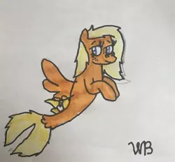 Size: 1280x1189 | Tagged: artist:whistle blossom, cute, derpibooru import, female, marker drawing, oc, oc:whistle blossom, safe, seaponified, seapony (g4), signature, simple background, solo, species swap, traditional art, unofficial characters only, whistlebetes, white background