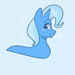 Size: 640x640 | Tagged: artist needed, blushing, derpibooru import, safe, simple background, source needed, trixie, useless source url, worm, worm pony