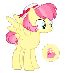 Size: 1484x1669 | Tagged: artist:sandwichbuns, derpibooru import, female, hat, magical lesbian spawn, mare, oc, oc:songbird, offspring, parent:kerfuffle, parent:torque wrench, pegasus, safe, simple background, solo, transparent background