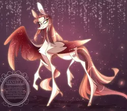 Size: 1024x899 | Tagged: safe, artist:manella-art, derpibooru import, oc, oc:celestial starshine, unofficial characters only, pegasus, pony, female, mare, solo, two toned wings, wings