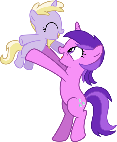 Size: 4000x4850 | Tagged: safe, artist:bounswetie, artist:melisareb, artist:serenawyr, derpibooru import, amethyst star, dinky hooves, pony, unicorn, sisterhooves social, .svg available, absurd resolution, awwmethyst star, bipedal, carrying, cute, daaaaaaaaaaaw, dinkabetes, female, filly, inkscape, mare, siblings, simple background, sisters, transparent background, vector