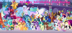 Size: 2340x1080 | Tagged: safe, artist:徐詩珮, derpibooru import, applejack, capper dapperpaws, captain celaeno, discord, fizzlepop berrytwist, fluttershy, gallus, glitter drops, grubber, ocellus, pharynx, pinkie pie, princess cadance, princess celestia, princess ember, princess flurry heart, princess luna, princess skystar, queen novo, rainbow dash, rarity, sandbar, shining armor, silverstream, smolder, songbird serenade, spike, spring rain, starlight glimmer, sunset shimmer, tempest shadow, thorax, trixie, twilight sparkle, twilight sparkle (alicorn), yona, alicorn, changedling, changeling, draconequus, dragon, earth pony, gryphon, hedgehog, hippogriff, pegasus, pony, unicorn, yak, series:sprglitemplight diary, series:sprglitemplight life jacket days, series:springshadowdrops diary, series:springshadowdrops life jacket days, my little pony: the movie, spoiler:my little pony the movie, alternate universe, baby, baby pony, bisexual, broken horn, cake, chase (paw patrol), clothes, crying, cute, cutelestia, dashabetes, diaocelles, diapinkes, diastreamies, diatrixes, discute, dragoness, father and child, father and daughter, female, food, gallabetes, glimmerbetes, glitterbetes, glitterlight, glittershadow, grubberbetes, happy birthday, horn, jackabetes, king thorax, lesbian, lifeguard, lifeguard spring rain, lunabetes, magical quartet, magical trio, male, mane six, mare, marshall (paw patrol), mother and child, mother and daughter, paw patrol, polyamory, prince pharynx, raribetes, rocky (paw patrol), rubble (paw patrol), sandabetes, shimmerbetes, shiningcadance, shipping, shyabetes, skye (paw patrol), smolderbetes, songbetes, spikabetes, sprglitemplight, springbetes, springdrops, springlight, springshadow, springshadowdrops, stallion, straight, student six, tears of joy, tempest the birthday guest, tempestbetes, tempestlight, twiabetes, wall of tags, whistle, winged spike, yonadorable, zuma (paw patrol)