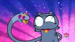 Size: 1280x720 | Tagged: bubbles (cat), cat, cute-pocalypse meow, derp, derpibooru import, my little pony: pony life, safe, screencap, solo, spoiler:pony life s01e03