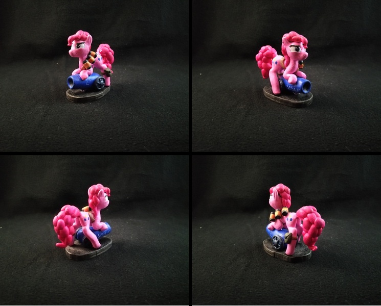 Size: 4799x3865 | Tagged: safe, artist:bomzzzik, derpibooru import, pinkie pie, earth pony, pony, absurd resolution, craft, female, figure, figurine, handmade, mare, party cannon, solo