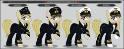 Size: 1280x512 | Tagged: safe, artist:brony-works, derpibooru import, earth pony, pony, blonde, clothes, female, kriegsmarine, mare, nazi, nazi germany, nazipone, officer, solo, swastika, uniform, world war ii