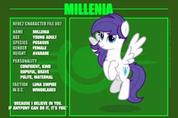 Size: 6000x4000 | Tagged: safe, artist:estories, derpibooru import, oc, oc:millenia, pegasus, pony, comic:stable 33, fallout equestria, absurd resolution, female, mare, reference sheet, revenant — fallout equestria 2, solo