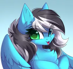 Size: 2028x1922 | Tagged: safe, artist:airiniblock, derpibooru import, oc, oc:euro, unofficial characters only, pegasus, pony, bust, commission, heterochromia, pegasus oc, portrait, rcf community, wings