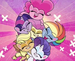 Size: 870x718 | Tagged: safe, artist:khaotixdreamfd, derpibooru import, applejack, fluttershy, pinkie pie, rainbow dash, rarity, twilight sparkle, twilight sparkle (alicorn), alicorn, earth pony, pegasus, unicorn, my little pony: pony life, happy, hug