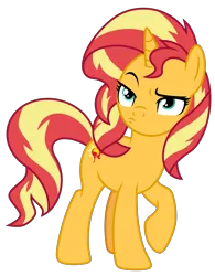 Size: 3900x5000 | Tagged: safe, artist:emeraldblast63, derpibooru import, sunset shimmer, pony, unicorn, equestria girls, equestria girls series, forgotten friendship, faic, female, mare, simple background, skeptical, solo, transparent background, vector