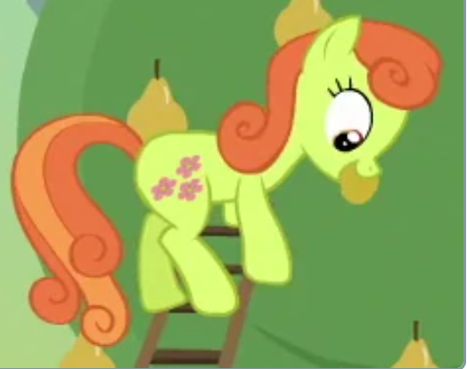 Size: 524x414 | Tagged: safe, derpibooru import, screencap, unnamed character, unnamed pony, earth pony, pony, the perfect pear, background pony, cropped, female, food, mare, pear, pear family member, pear tree, solo, tree