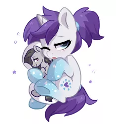 Size: 1600x1700 | Tagged: safe, artist:colorfulcolor233, derpibooru import, oc, oc:faulty, oc:indigo wire, changeling, pony, unicorn, body pillow, commission, dakimakura cover, faultigo, female, gradient hooves, looking at you, one eye closed, ponytail, simple background, sleepy, solo, stars, ych result