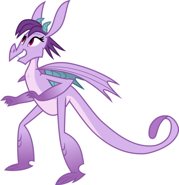 Size: 4000x4152 | Tagged: absurd resolution, alternate version, artist:melisareb, background dragon, cute, derpibooru import, dragon, dragoness, female, inkscape, looking up, promibetes, prominence, safe, shadow play, simple background, smiling, solo, .svg available, transparent background, vector