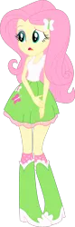Size: 1280x3855 | Tagged: safe, artist:marcorois, derpibooru import, fluttershy, equestria girls, equestria girls (movie), boots, clothes, female, high res, open mouth, shoes, shy, simple background, skirt, solo, tanktop, transparent background, vector