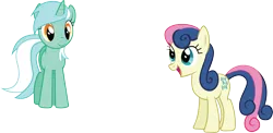 Size: 10612x5186 | Tagged: safe, artist:wissle, derpibooru import, bon bon, lyra heartstrings, sweetie drops, earth pony, pony, unicorn, friendship is magic, absurd resolution, female, happy, mare, open mouth, simple background, smiling, transparent background, vector