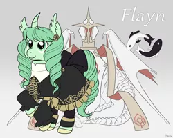 Size: 1280x1024 | Tagged: safe, artist:housho, derpibooru import, ponified, pony, unicorn, clothes, curved horn, fire emblem, fire emblem: three houses, flayn, horn