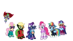 Size: 1920x1080 | Tagged: alicorn, applejack, background removed, derpibooru import, edit, edited screencap, female, fili-second, fluttershy, humdrum, looking at you, male, mane seven, mane six, masked matter-horn, mistress marevelous, pinkie pie, power ponies, power ponies go, radiance, rainbow dash, rarity, saddle rager, safe, screencap, simple background, smiling, smiling at you, spike, transparent background, twilight sparkle, twilight sparkle (alicorn), zapp