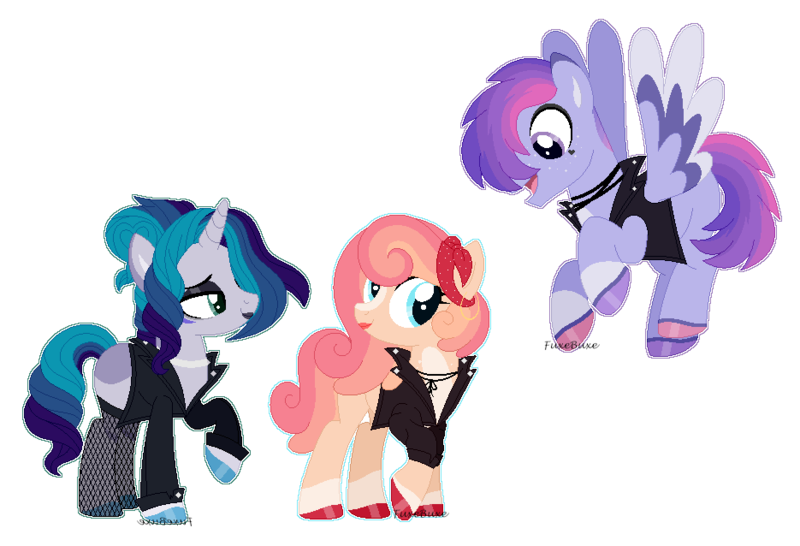 Size: 935x638 | Tagged: safe, artist:fuxebuxe, derpibooru import, oc, oc:deceitful controversy, oc:glistening sangria, oc:sleepy-time tea, earth pony, pegasus, unicorn, base used, female, male, next generation, simple background, transparent background