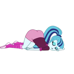 Size: 2952x2952 | Tagged: suggestive, artist:gmaplay, derpibooru import, sonata dusk, equestria girls, ass, ass up, butt, eyes closed, face down ass up, female, simple background, sleeping, slumped, solo, solo female, sonata donk, transparent background