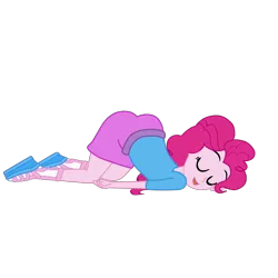 Size: 2952x2952 | Tagged: suggestive, artist:gmaplay, derpibooru import, pinkie pie, equestria girls, spoiler:comic, ass, ass up, balloonbutt, butt, eyes closed, face down ass up, female, simple background, sleeping, slumped, smiling, solo, solo female, transparent background