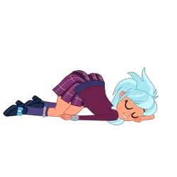 Size: 2952x2952 | Tagged: suggestive, artist:gmaplay, derpibooru import, frosty orange, equestria girls, ass, ass up, butt, clothes, crystal prep academy uniform, eyes closed, face down ass up, frosty butt, school uniform, simple background, sleeping, slumped, smiling, solo, stupid sexy frosty orange, transparent background