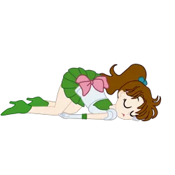 Size: 2952x2952 | Tagged: suggestive, artist:gmaplay, derpibooru import, equestria girls, ass up, butt, crossover, equestria girls-ified, eyes closed, face down ass up, sailor jupiter, simple background, sleeping, slumped, solo, transparent background