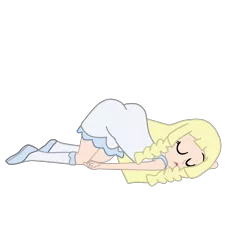 Size: 2952x2952 | Tagged: suggestive, artist:gmaplay, derpibooru import, equestria girls, ass, ass up, butt, crossover, equestria girls-ified, eyes closed, face down ass up, lillie, pokémon, simple background, sleeping, slumped, solo, transparent background