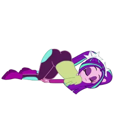 Size: 2952x2952 | Tagged: suggestive, artist:gmaplay, derpibooru import, aria blaze, equestria girls, equestria girls series, spoiler:eqg series (season 2), arse-ia blaze, ass up, butt, eyes closed, face down ass up, simple background, sleeping, slumped, solo, transparent background