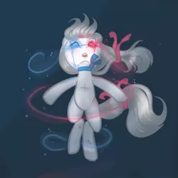 Size: 768x768 | Tagged: suggestive, artist:smoothwild, derpibooru import, oc, oc:malen, earth pony, pony, blood, collar, crying, eye color, night, power, ribbon, stars, tears of blood, tears of pain