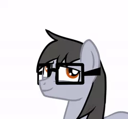 Size: 614x572 | Tagged: safe, artist:alex mars, derpibooru import, oc, oc:silver bristle, unofficial characters only, earth pony, pony, glasses, looking up, male, simple background, smiling, solo, stallion, white background