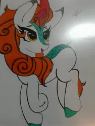 Size: 3096x4128 | Tagged: artist:andur1l pon3, autumn blaze, derpibooru import, kirin, safe, solo, traditional art