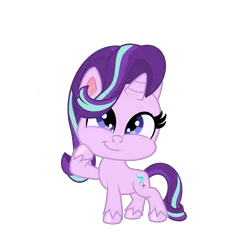 Size: 6200x6048 | Tagged: safe, artist:emeraldblast63, derpibooru import, starlight glimmer, pony, unicorn, my little pony: pony life, chibi, cute, cute smile, g4, g4 to g4.5, glimmerbetes, simple background, transparent background, vector