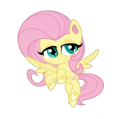 Size: 6200x6048 | Tagged: safe, artist:emeraldblast63, derpibooru import, fluttershy, pegasus, pony, my little pony: pony life, chibi, cute, flying, g4, g4 to g4.5, simple background, transparent background, vector