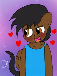 Size: 768x1024 | Tagged: safe, artist:dashing thunder, derpibooru import, oc, oc:dashing thunder, pegasus, pony, blushing, heart, pegasus oc, wings