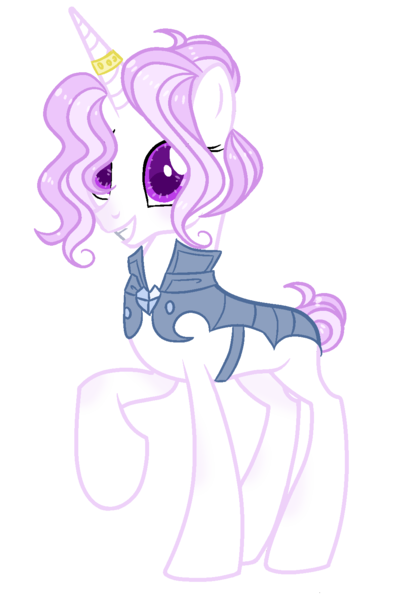 Size: 1014x1519 | Tagged: safe, artist:rose-moonlightowo, derpibooru import, oc, pony, unicorn, armor, female, mare, parents:fleurdance, simple background, solo, transparent background