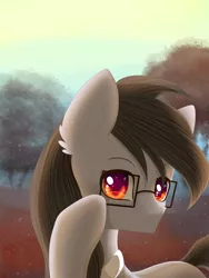 Size: 2700x3600 | Tagged: safe, artist:selmeg_._, derpibooru import, oc, oc:silver bristle, unofficial characters only, earth pony, pony, bust, digital art, ear fluff, glasses, looking at you, male, necktie, stallion