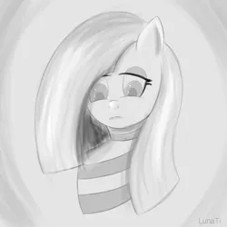 Size: 2000x2000 | Tagged: safe, artist:lunati, derpibooru import, oc, anthro, pony, clothes, eyelashes, looking down, sad, sweater