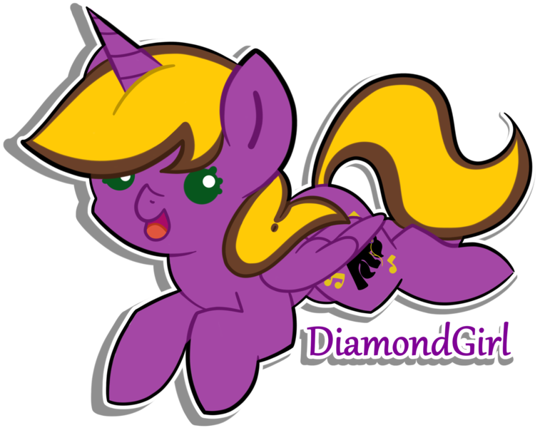 Size: 2750x2181 | Tagged: alicorn, alicorn oc, artist:szarlotki, chibi, derpibooru import, horn, oc, oc:diamondgirl, safe, simple background, solo, transparent background, unofficial characters only, wings