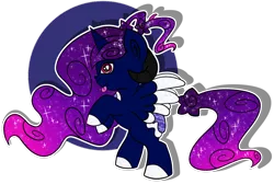 Size: 1024x690 | Tagged: safe, artist:szarlotki, derpibooru import, oc, oc:galaxy flare, unofficial characters only, alicorn, alicorn oc, horn, simple background, solo, tongue out, transparent background, wings