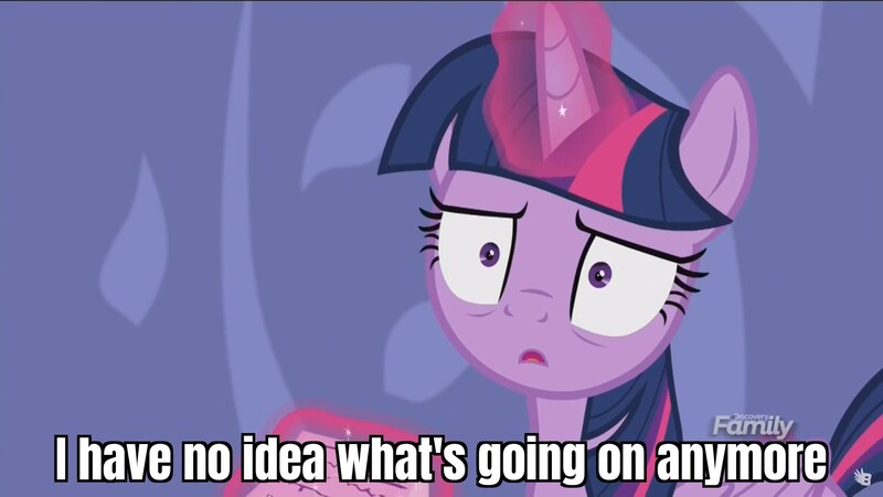 Size: 1920x1080 | Tagged: safe, derpibooru import, edit, edited screencap, screencap, twilight sparkle, twilight sparkle (alicorn), alicorn, pony, ppov, caption, image macro, magic, meme, reaction image, solo, text, what did i just read, wide eyes