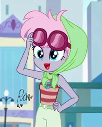 Size: 850x1050 | Tagged: safe, artist:rjp.rammy, derpibooru import, pacifica, pony, equestria girls, belt, clothes, equestria girls-ified, eyeshadow, female, jeans, jewelry, lipstick, makeup, necklace, pants, solo, sunglasses, tanktop