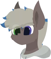 Size: 4810x5531 | Tagged: safe, alternate version, artist:skylarpalette, derpibooru import, oc, oc:silver lining, unofficial characters only, earth pony, pony, big ears, cheek fluff, ear fluff, earth pony oc, fluffy, lineless, looking forward, male, simple background, simple shading, smiling, stallion, transparent background