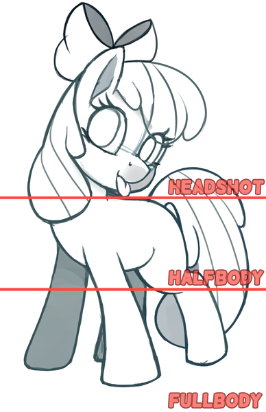 Size: 2200x3400 | Tagged: safe, artist:digitalart, artist:rivin177, derpibooru import, apple bloom, earth pony, the last problem, commission, community related, example, sketch, sketch commission, tongue out