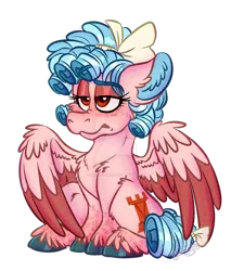 Size: 900x1056 | Tagged: safe, artist:millefaller, derpibooru import, cozy glow, pegasus, pony, colored hooves, colored wings, colored wingtips, deviantart watermark, female, filly, obtrusive watermark, simple background, sitting, solo, transparent background, watermark, wings