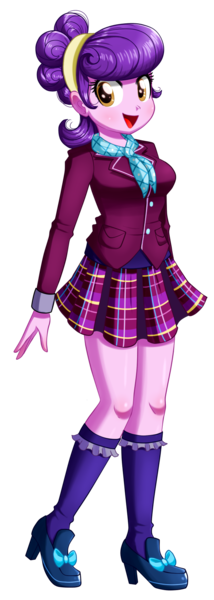 Size: 604x1696 | Tagged: safe, artist:the-butch-x, derpibooru import, suri polomare, equestria girls, clothes, crystal prep academy uniform, cute, female, looking at you, open mouth, plaid skirt, school uniform, simple background, skirt, smiling, solo, suribetes, transparent background