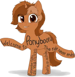 Size: 3198x3298 | Tagged: safe, artist:zippysqrl, derpibooru import, oc, oc:sign, unofficial characters only, pony, unicorn, ponybooru, advertisement, body writing, female, freckles, looking at camera, meta, simple background, smiling, solo, this is the end, transparent background, vulgar