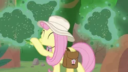 Size: 1920x1080 | Tagged: daring doubt, derpibooru import, fluttershy, fly, fly-der, hybrid, insect, safe, screencap, spider