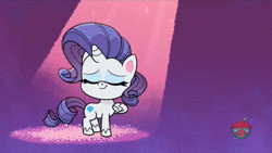 Size: 1908x1076 | Tagged: safe, derpibooru import, screencap, rarity, unicorn, bad thing no. 3, my little pony: pony life, spoiler:pony life s01e05, animated, eyes closed, rarity being rarity, smiling, solo, sound, talking, talking to herself, webm